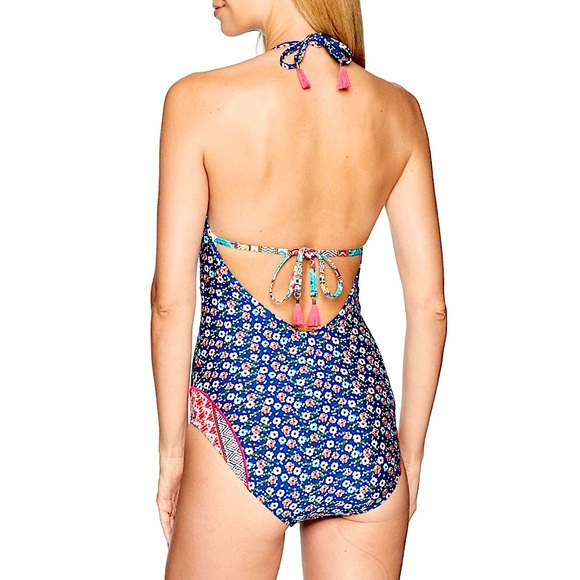 NWT Laundry by Shelli Segal Floral Patchwork One Piece Swimsuit - Picture 3 of 3